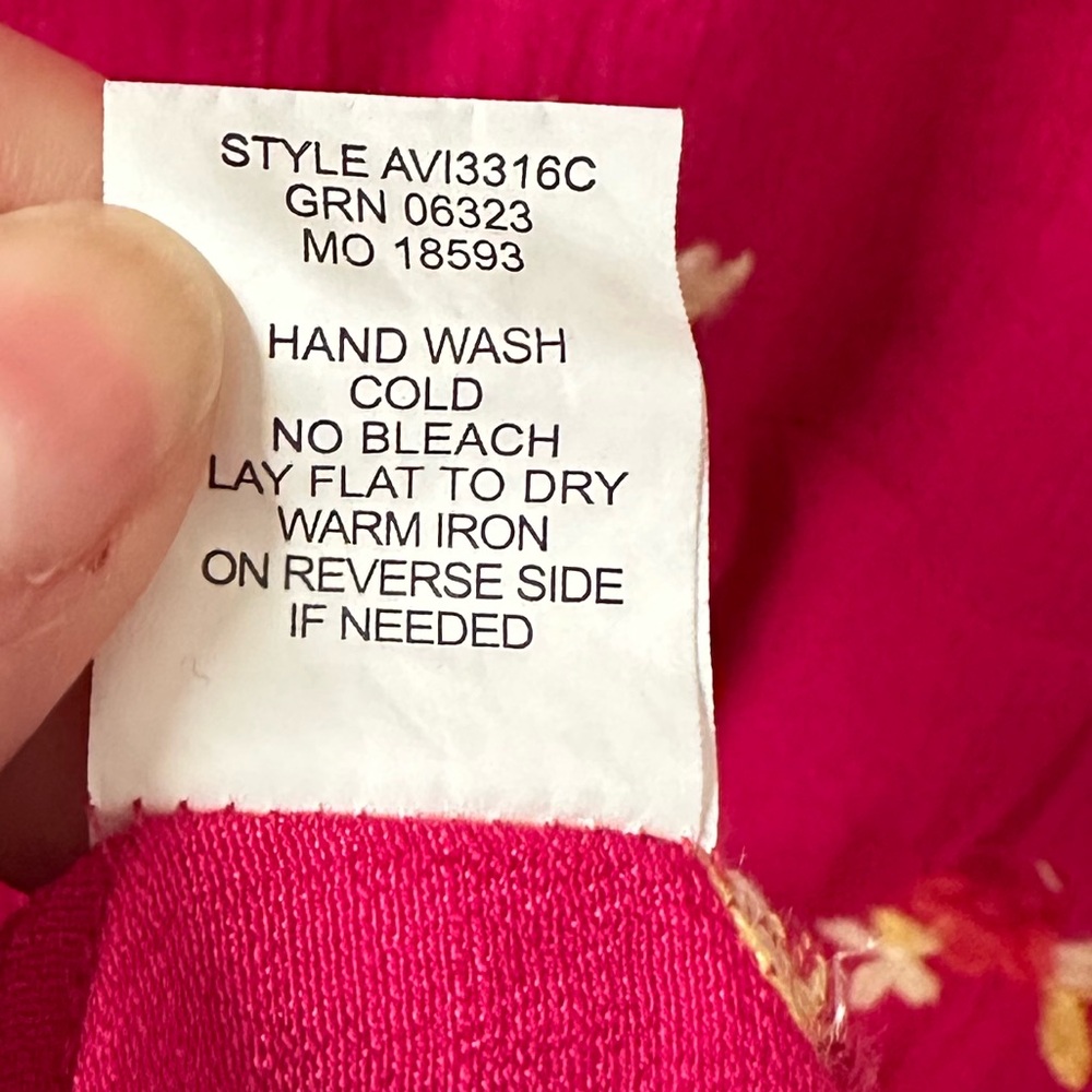Fig and Flower Bright Pink embroidered floral midi dress EUC Church Easter - Picture 5 of 7